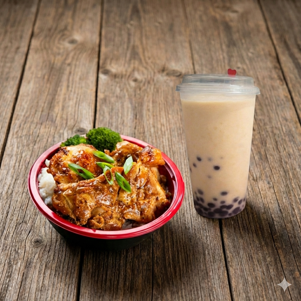 Chicken Bowl and Boba